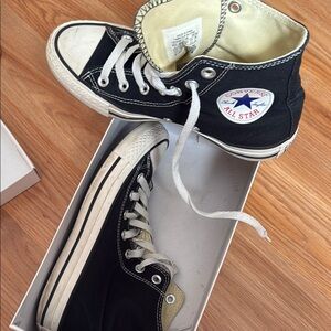 Converse Black and White High-Top Sneakers Classic Design